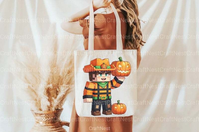 Minecraft Boy Dabbing Halloween Clipart Bundle 1232 - CraftNest - Digital Crafting and Art