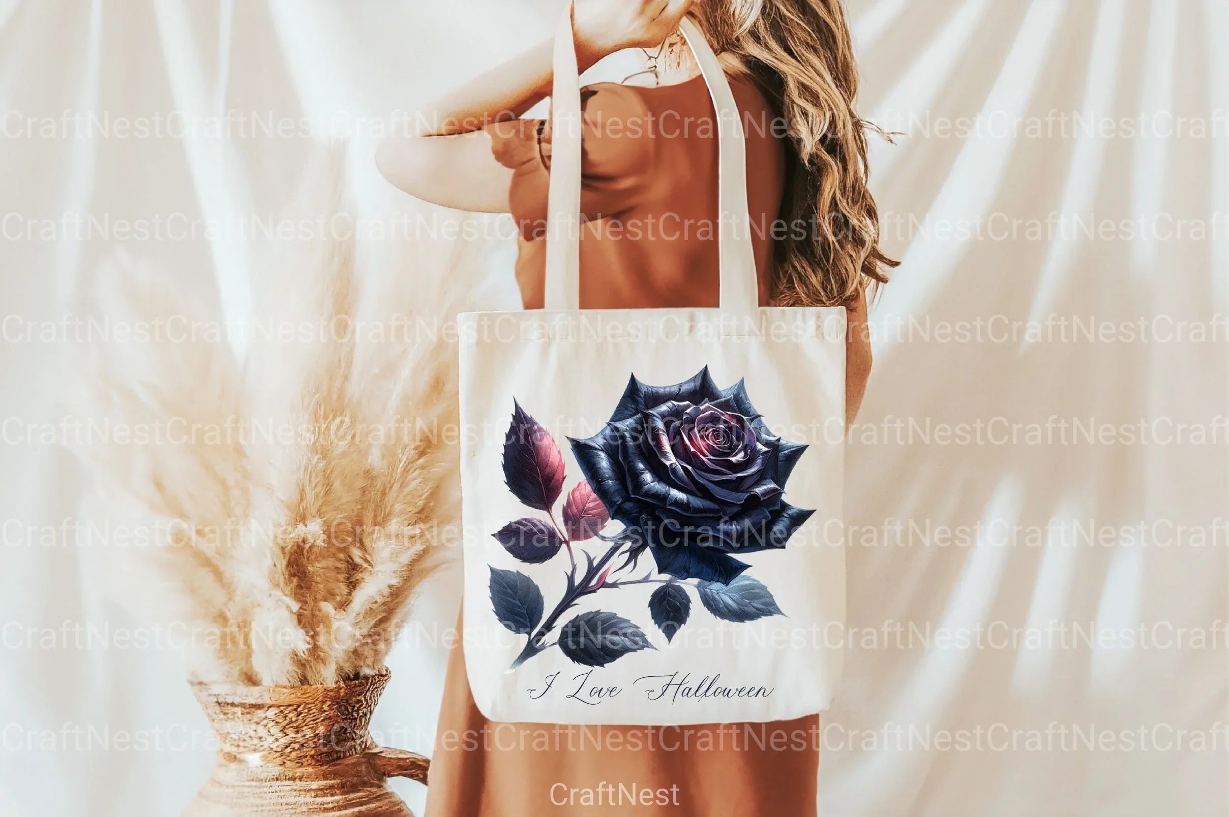 I Love Halloween Roses Clipart Bundle - CraftNest - Digital Crafting and Art