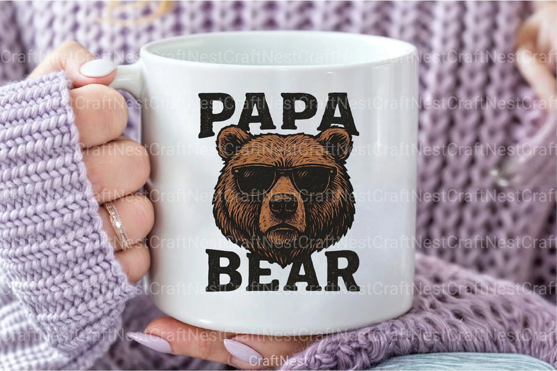 Papa Bear Clipart Bundle - CraftNest - Digital Crafting and Art