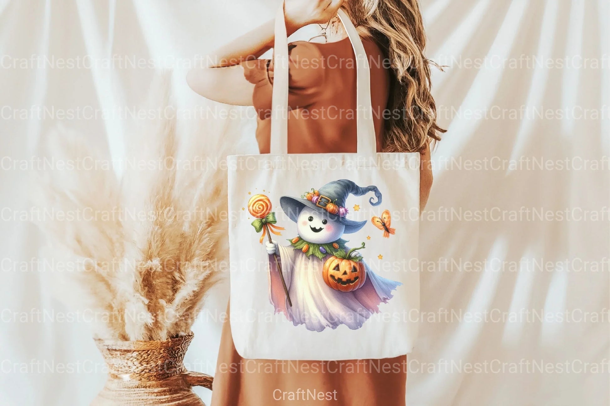 Cute Funny Ghost Pumpkin Halloween Clipart Bundle - CraftNest - Digital Crafting and Art