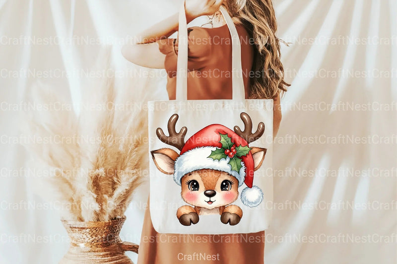 Christmas Reindeer Clipart Bundle 1 - CraftNest - Digital Crafting and Art