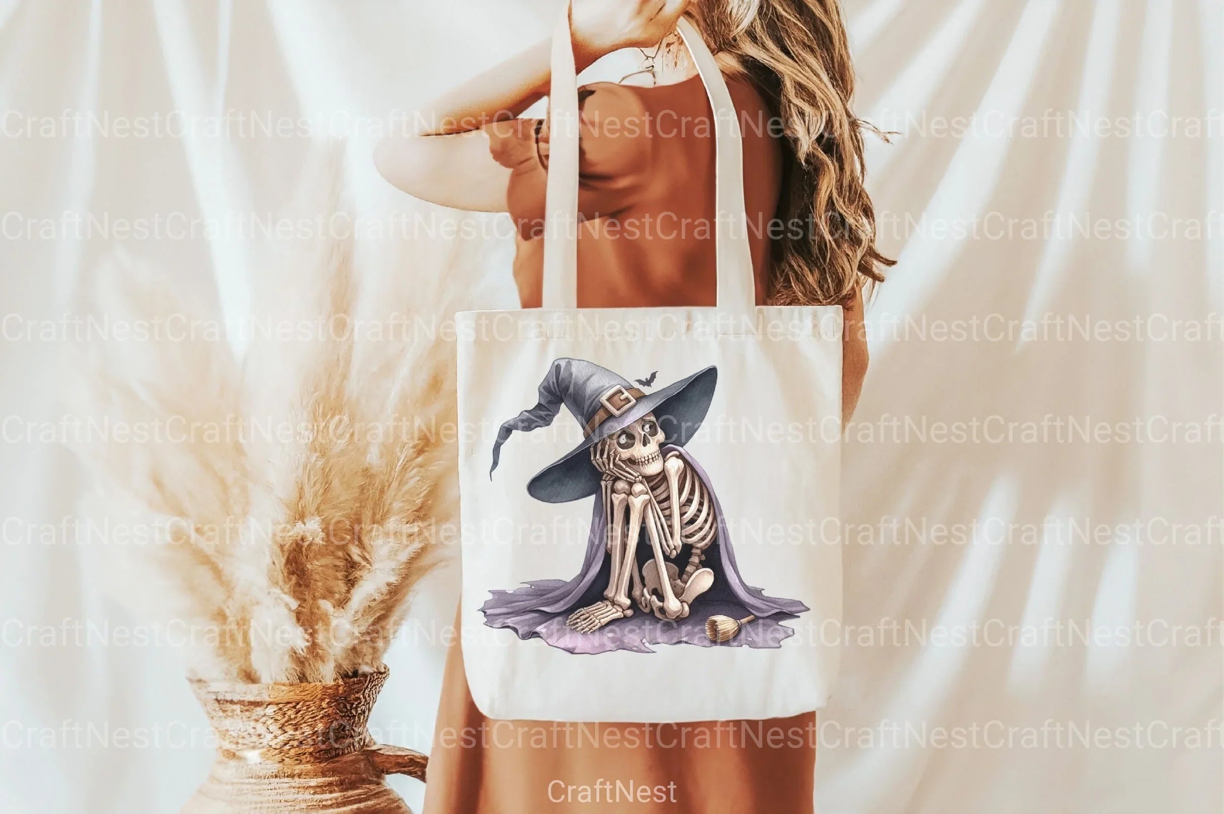 Funny Skeleton Peeking Clipart Bundle 9 - CraftNest - Digital Crafting and Art