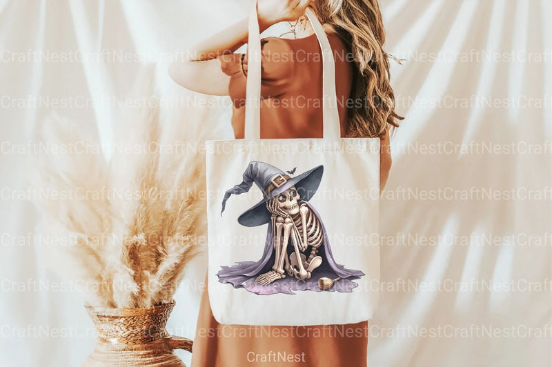 Funny Skeleton Peeking Clipart Bundle 9 - CraftNest - Digital Crafting and Art