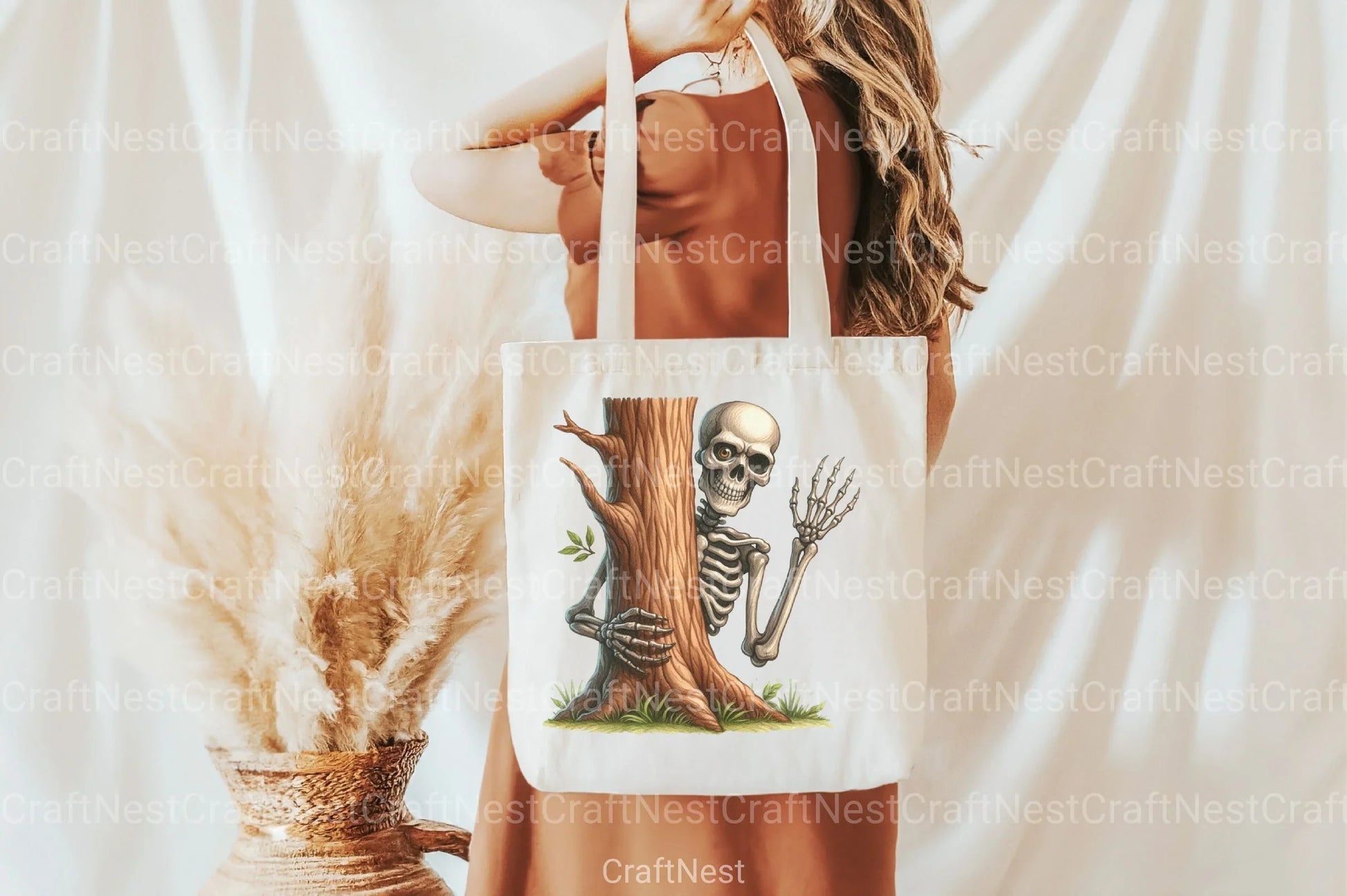 Funny Skeleton Peeking Clipart Bundle 11 - CraftNest - Digital Crafting and Art