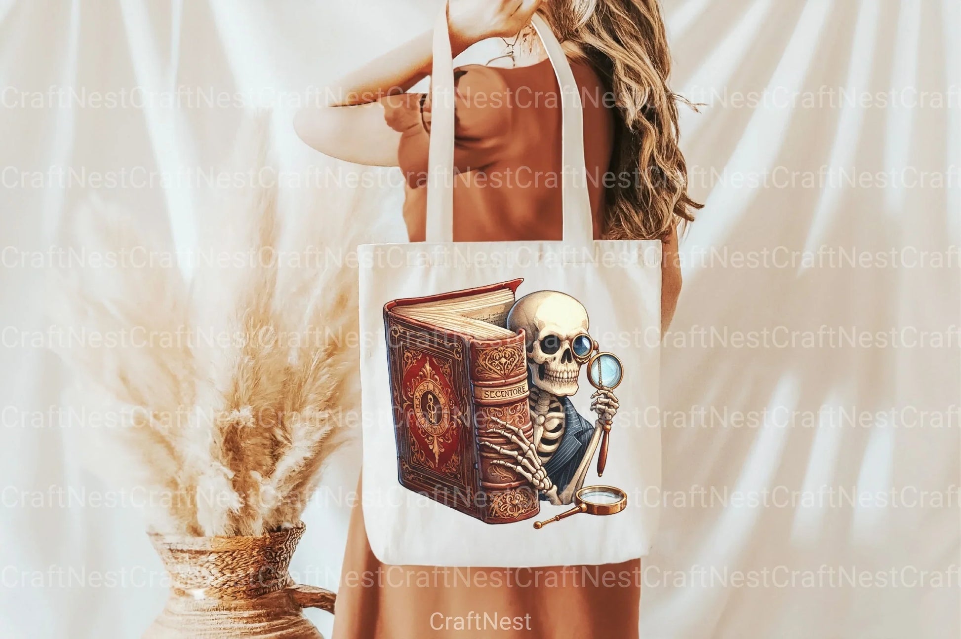 Funny Skeleton Peeking Clipart Bundle 3 - CraftNest - Digital Crafting and Art