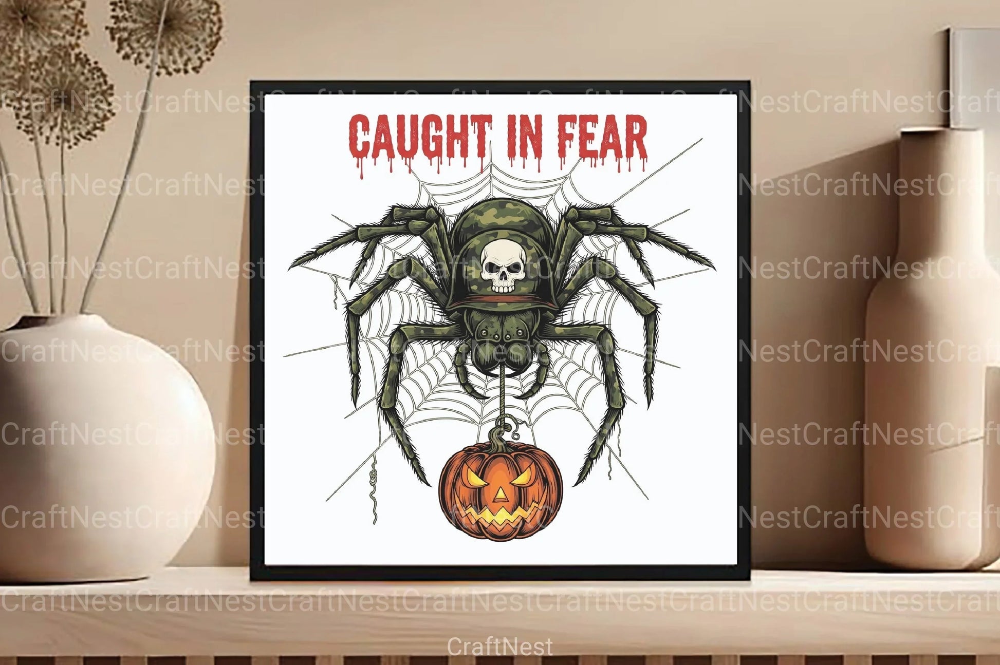 Camo Spider Halloween Clipart Bundle - CraftNest - Digital Crafting and Art
