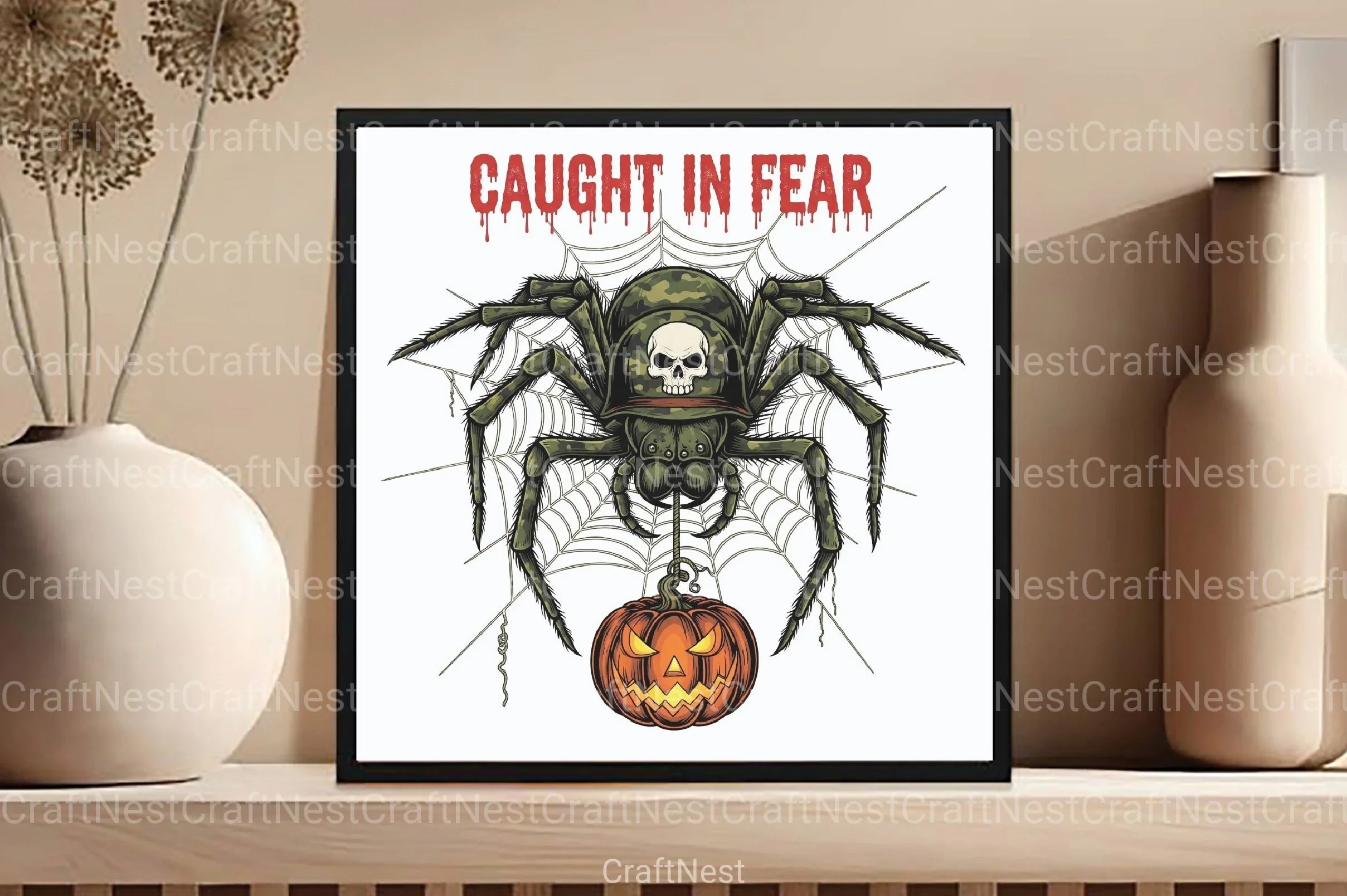 Camo Spider Halloween Clipart Bundle - CraftNest - Digital Crafting and Art