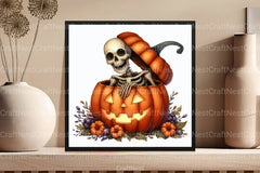Funny Skeleton Peeking Clipart Bundle 14 - CraftNest - Digital Crafting and Art