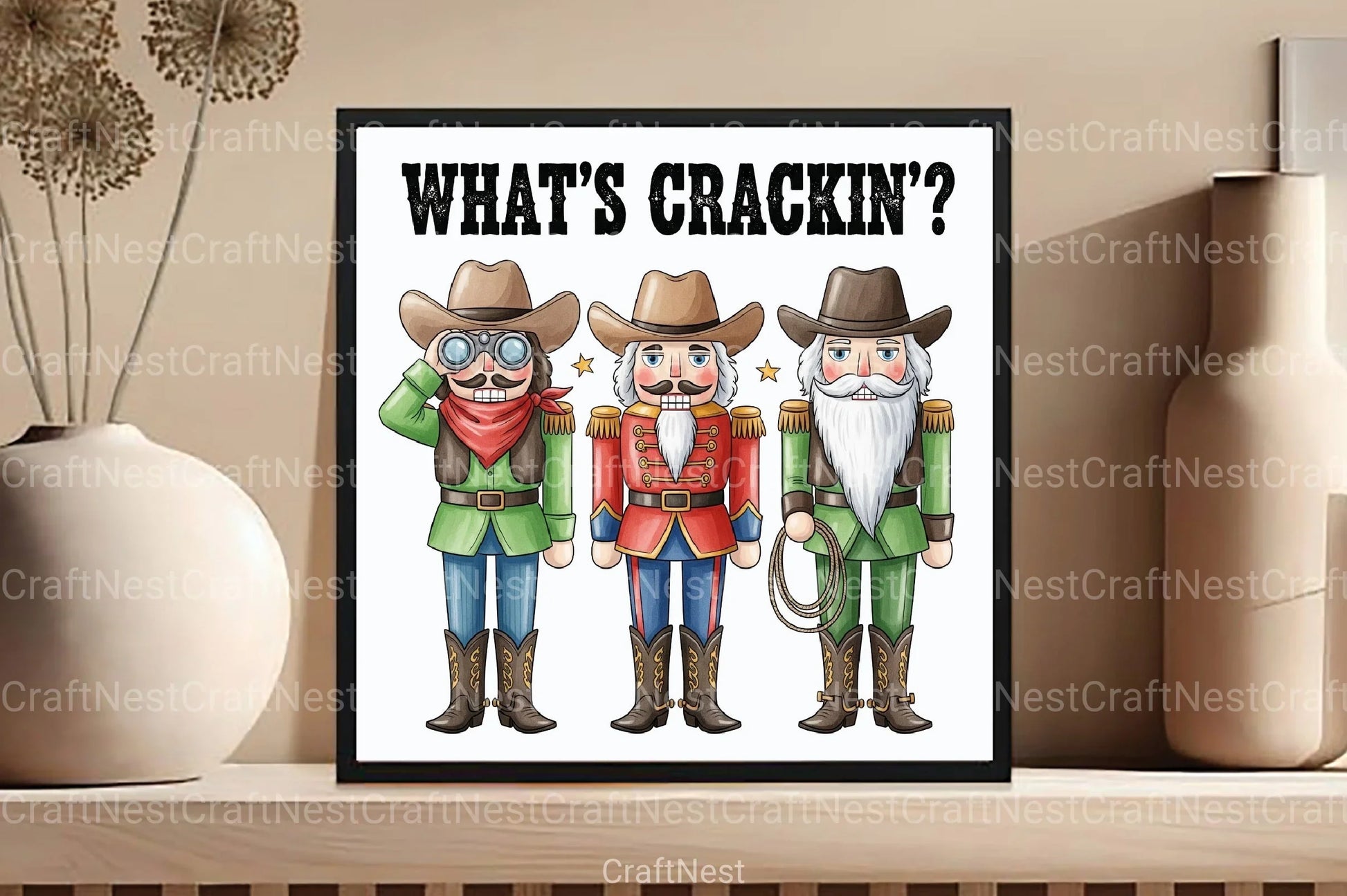Crackin' Cowboy Christmas Clipart Bundle - CraftNest - Digital Crafting and Art