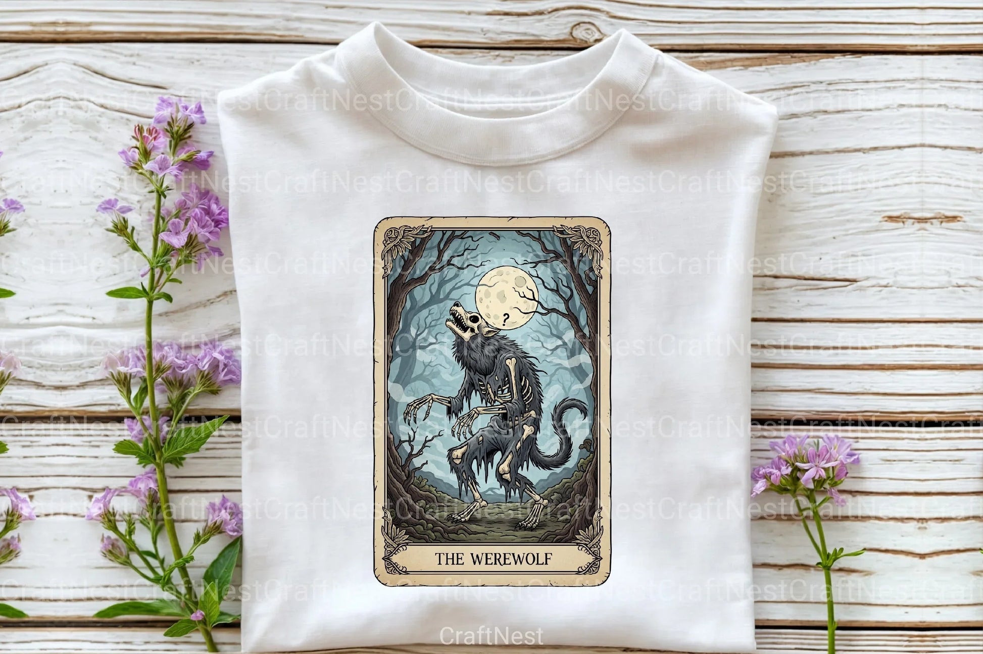 Werewolf Halloween Tarot Card Clipart Bundle - CraftNest - Digital Crafting and Art