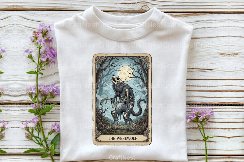 Werewolf Halloween Tarot Card Clipart Bundle - CraftNest - Digital Crafting and Art