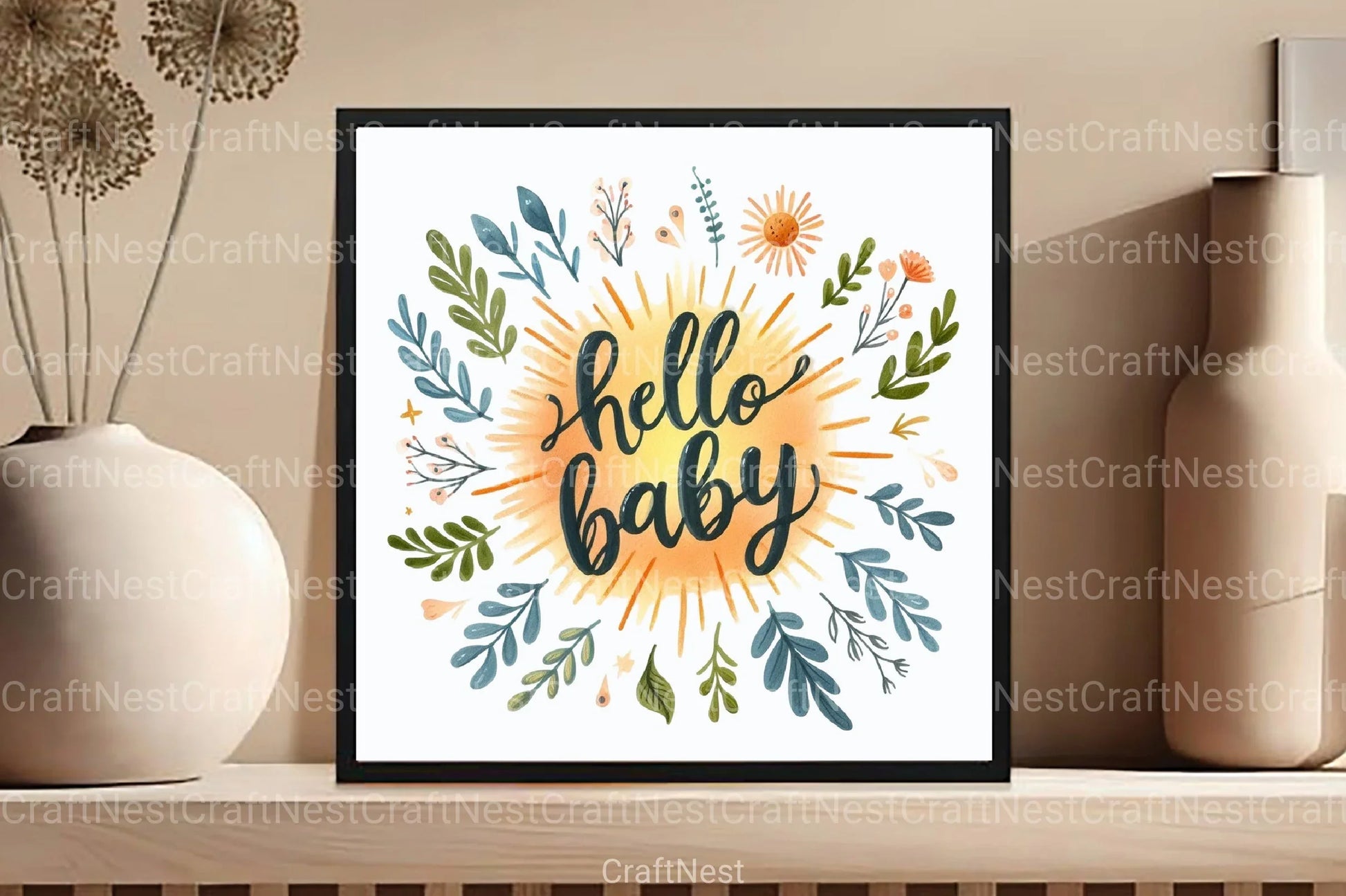 Hallo Baby Clipart Bundle - CraftNest - Digital Crafting and Art