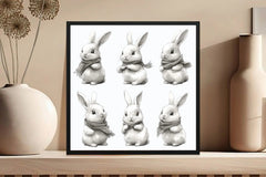 Bunny Illustration Clipart Bundle - CraftNest - Digital Crafting and Art