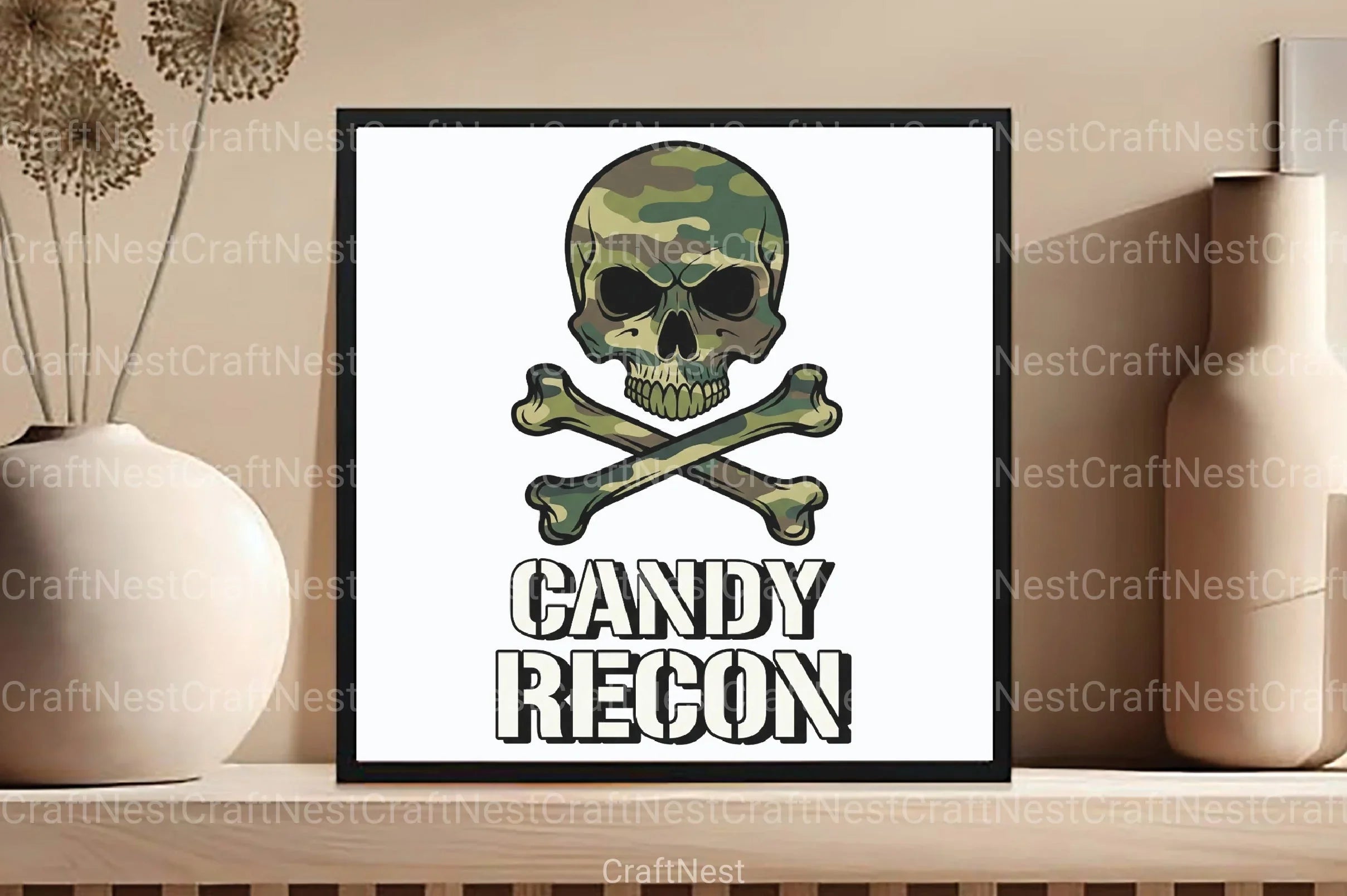 Camo Skull Halloween Clipart Bundle - CraftNest - Digital Crafting and Art
