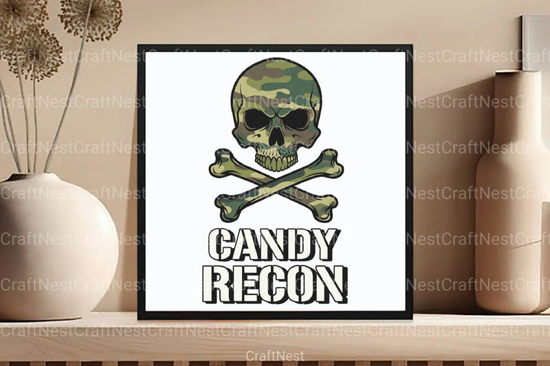 Camo Skull Halloween Clipart Bundle - CraftNest - Digital Crafting and Art