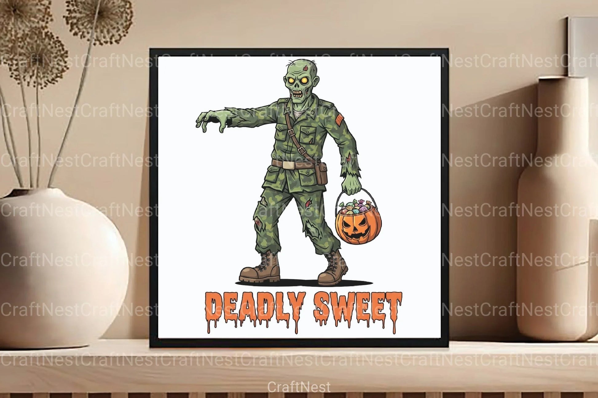 Camo Zombie Halloween Clipart Bundle - CraftNest - Digital Crafting and Art