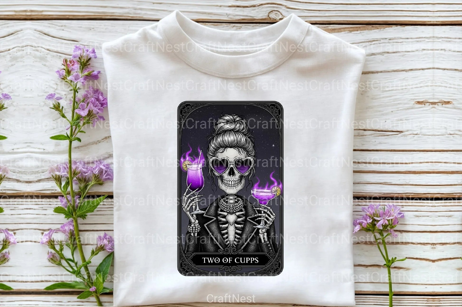 Two of Cups Halloween Tarot Card Clipart Bundle - CraftNest - Digital Crafting and Art