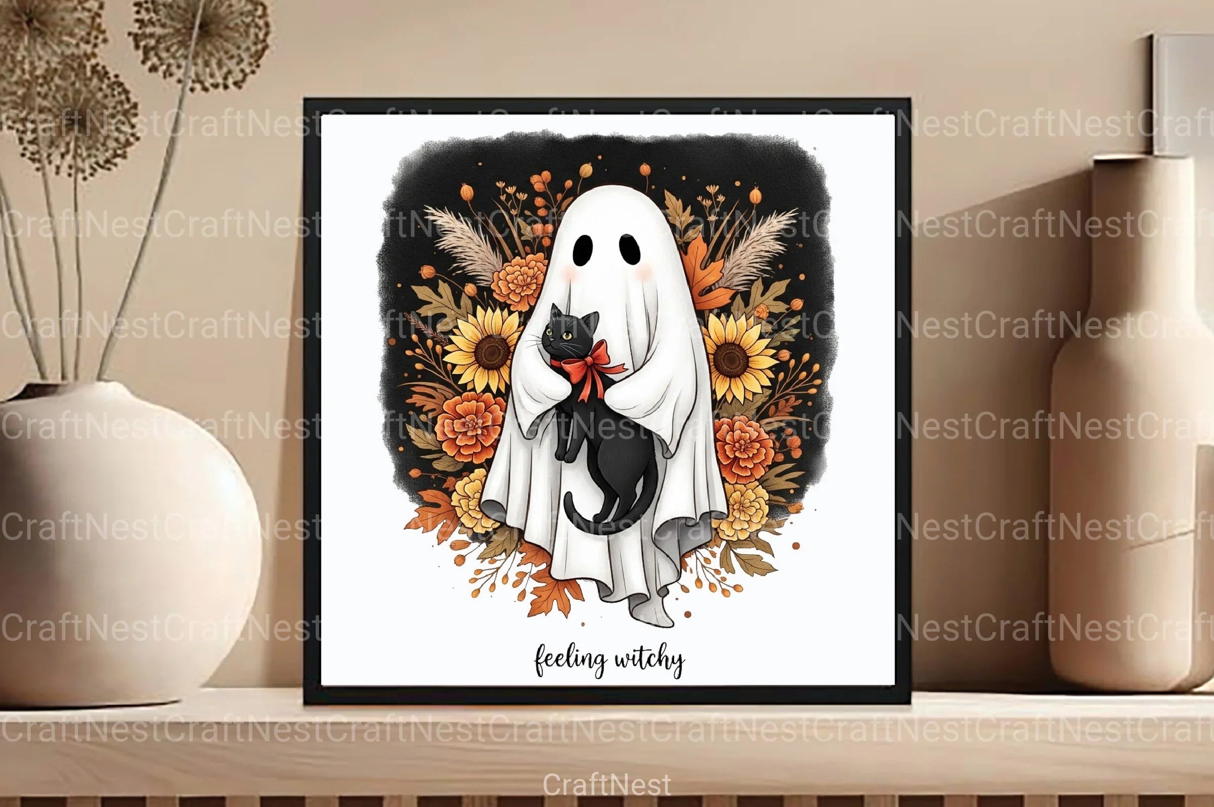Feeling Witchy Boho Floral Fall Clipart Bundle - CraftNest - Digital Crafting and Art