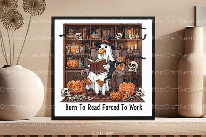 Goose Reading Book Halloween Clipart Bundle - CraftNest - Digital Crafting and Art