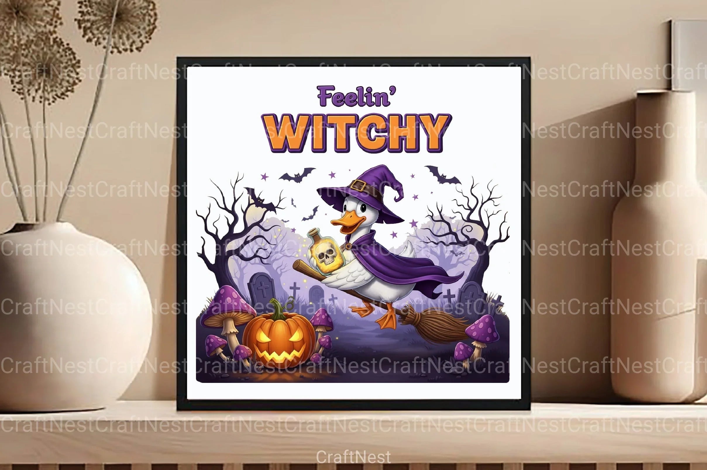 Halloween Witch Goose Clipart Bundle - Feelin' Witchy - CraftNest - Digital Crafting and Art