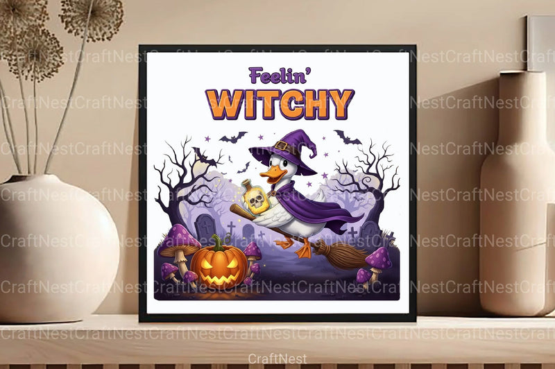 Halloween Witch Goose Clipart Bundle - Feelin' Witchy - CraftNest - Digital Crafting and Art