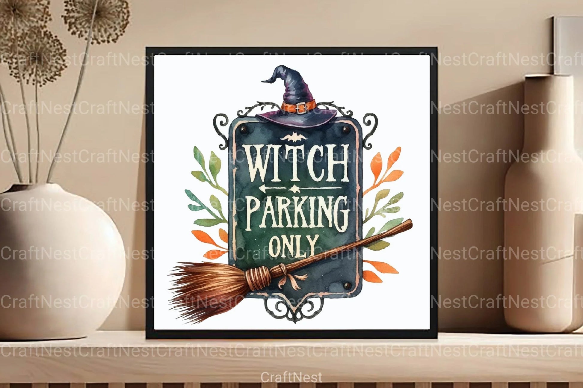 Witch Parking Only Clipart Bundle - CraftNest - Digital Crafting and Art