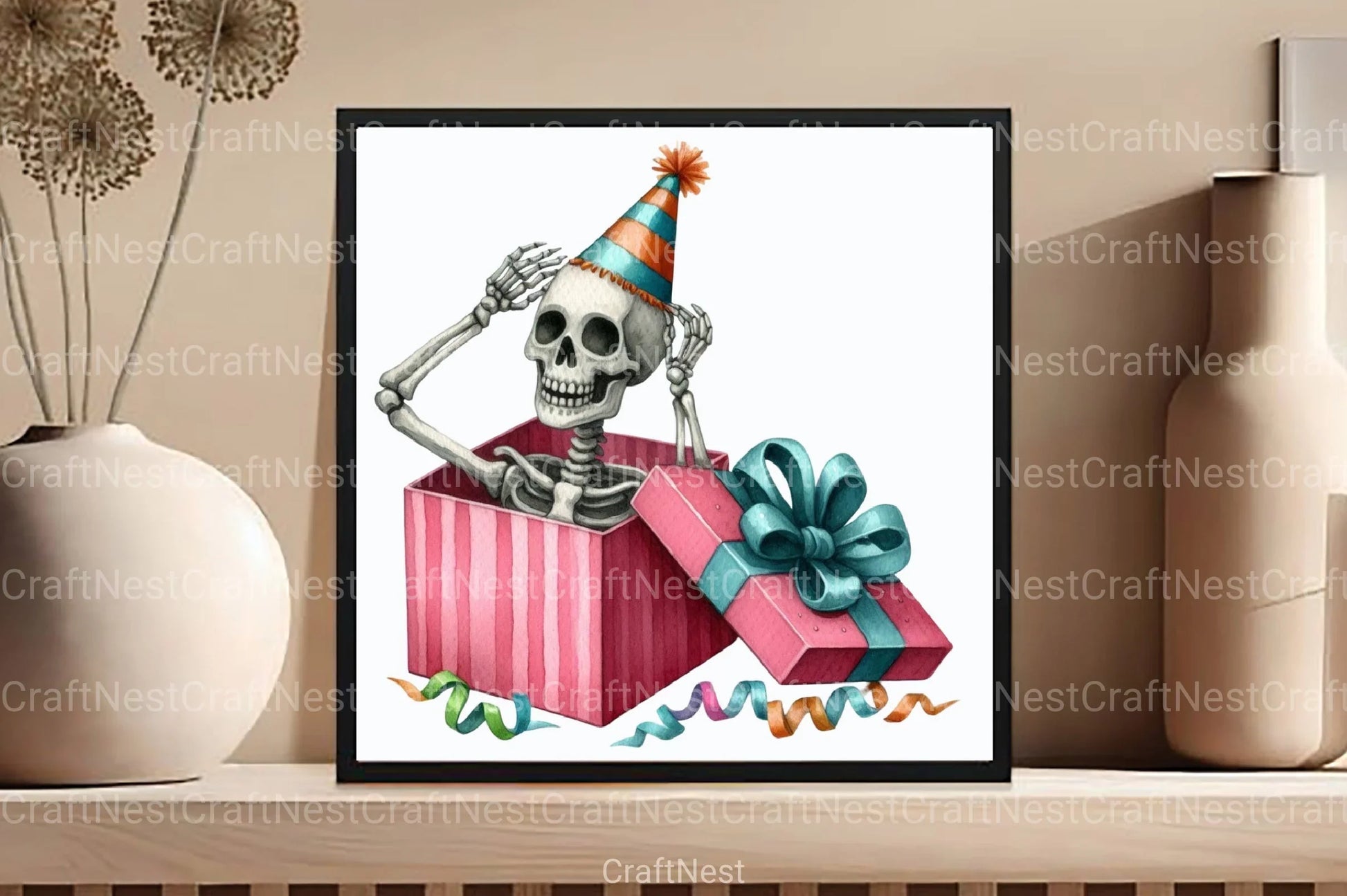 Funny Skeleton Peeking Clipart Bundle 8 - CraftNest - Digital Crafting and Art