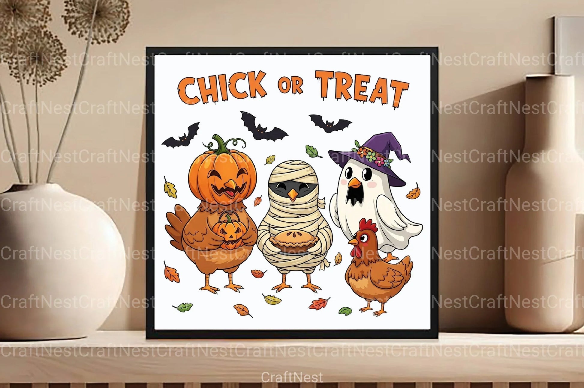 Chick or Treat: Halloween Chicken Clipart Bundle - CraftNest - Digital Crafting and Art