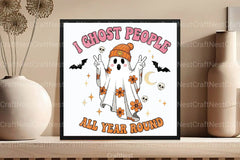 Retro Halloween Ghost Clipart Bundle 24 - CraftNest - Digital Crafting and Art