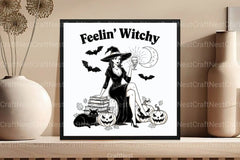 Vintage Halloween Witch Clipart Bundle - CraftNest - Digital Crafting and Art