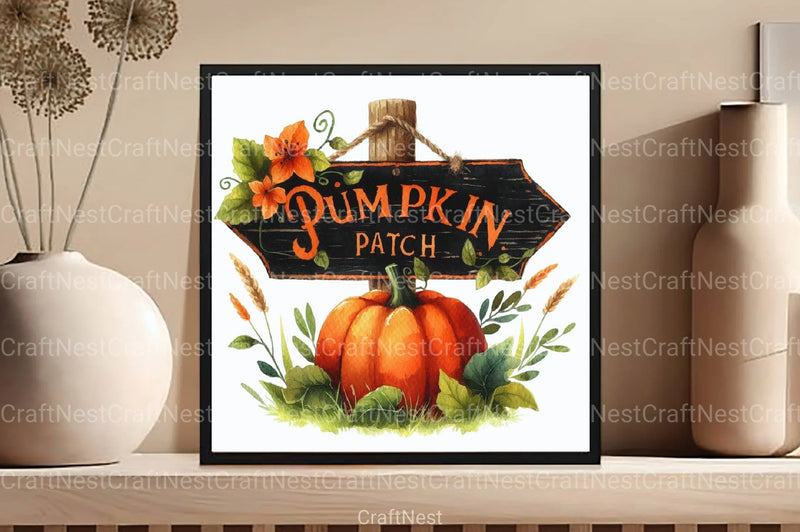 Pumpkin Patch Clipart Bundle - CraftNest - Digital Crafting and Art
