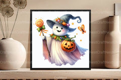 Cute Funny Ghost Pumpkin Halloween Clipart Bundle - CraftNest - Digital Crafting and Art