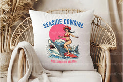 Seaside Cowgirl Retro Summer Clipart Bundle - CraftNest - Digital Crafting and Art