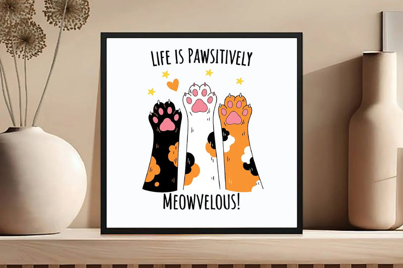 Life Is Pawsitively Meowvelous Cat Shirt Clipart Bundle - CraftNest - Digital Crafting and Art