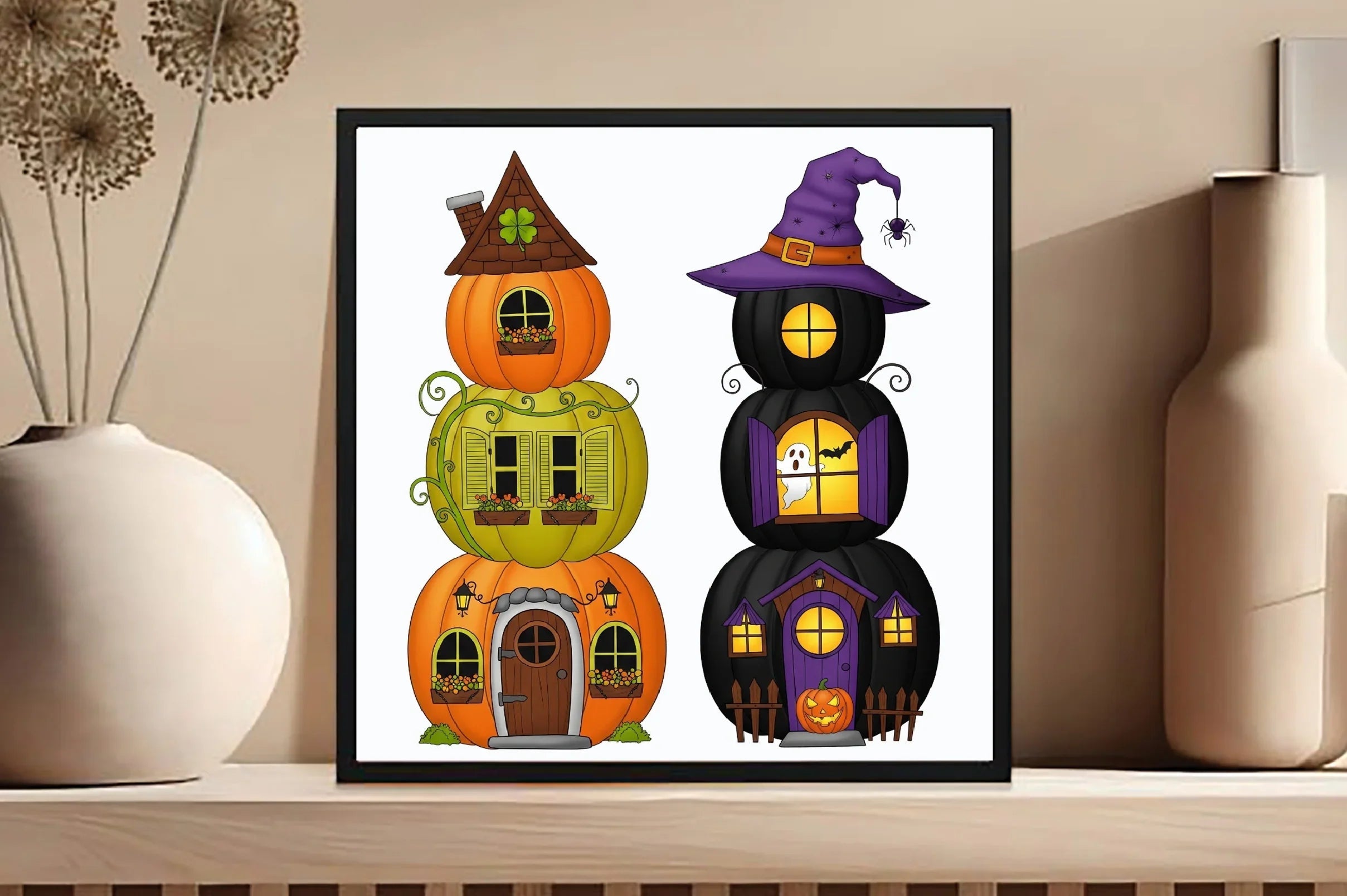 Halloween Pumpkin House Clipart Bundle - CraftNest - Digital Crafting and Art