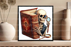 Funny Skeleton Peeking Clipart Bundle 3 - CraftNest - Digital Crafting and Art