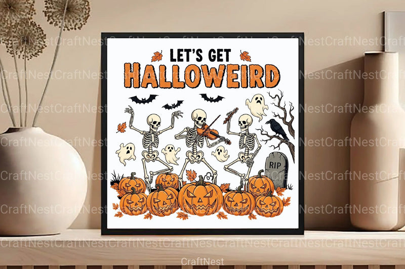 Halloweird Halloween Skeleton Clipart Bundle - CraftNest - Digital Crafting and Art