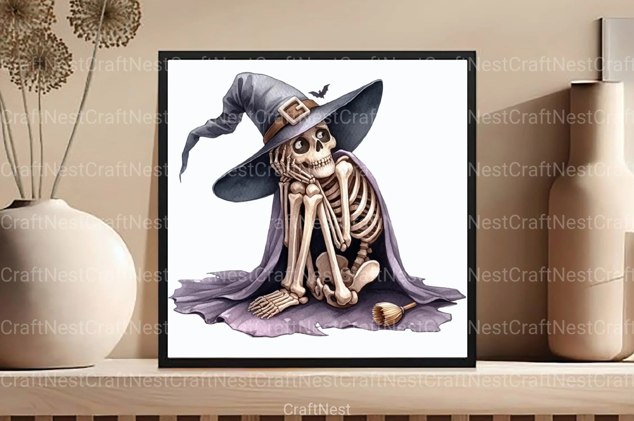 Funny Skeleton Peeking Clipart Bundle 9 - CraftNest - Digital Crafting and Art