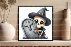 Funny Skeleton Peeking Clipart Bundle 13 - CraftNest - Digital Crafting and Art