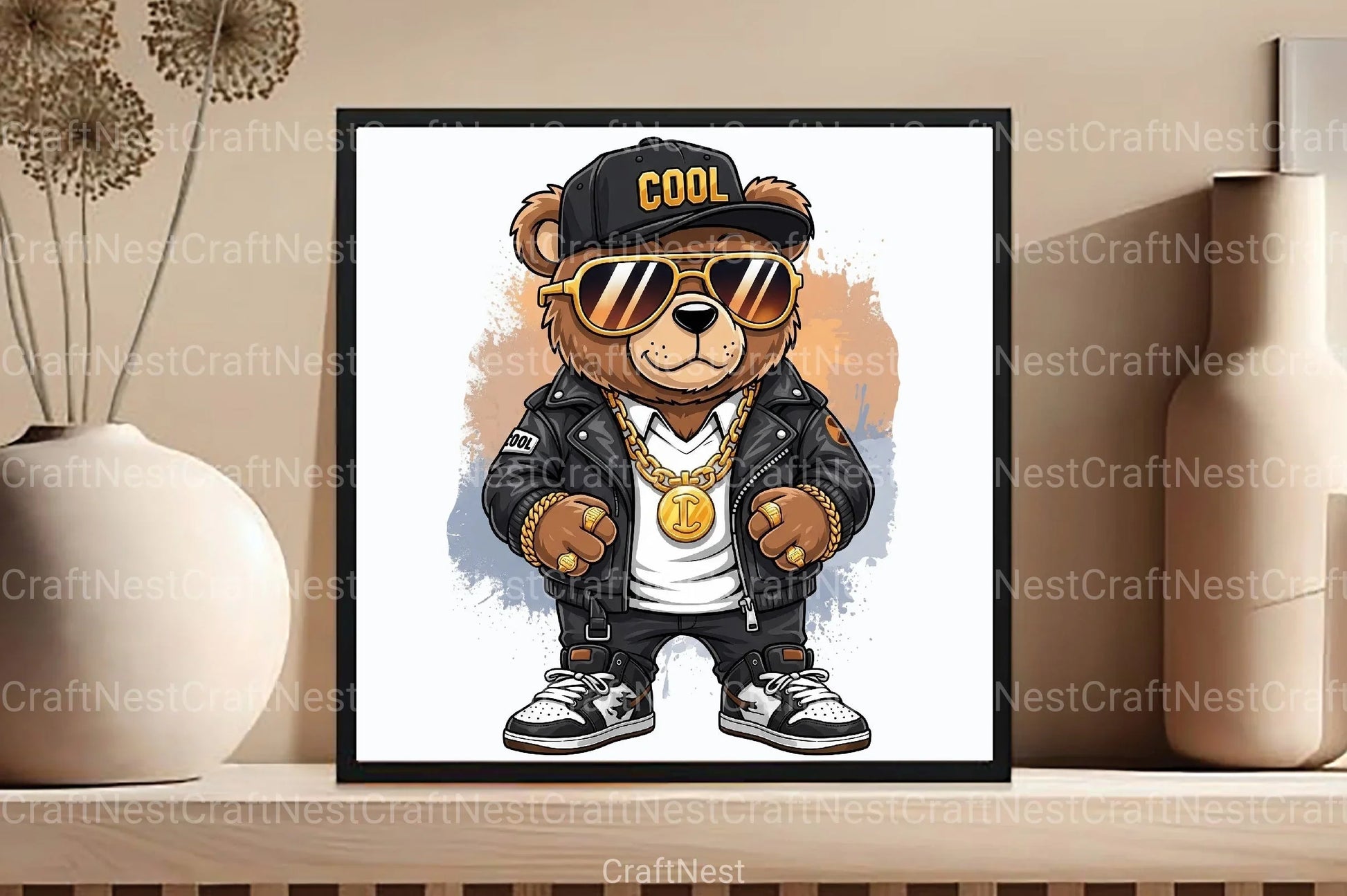 Funny Hip Hop Bear Clipart Bundle - CraftNest - Digital Crafting and Art