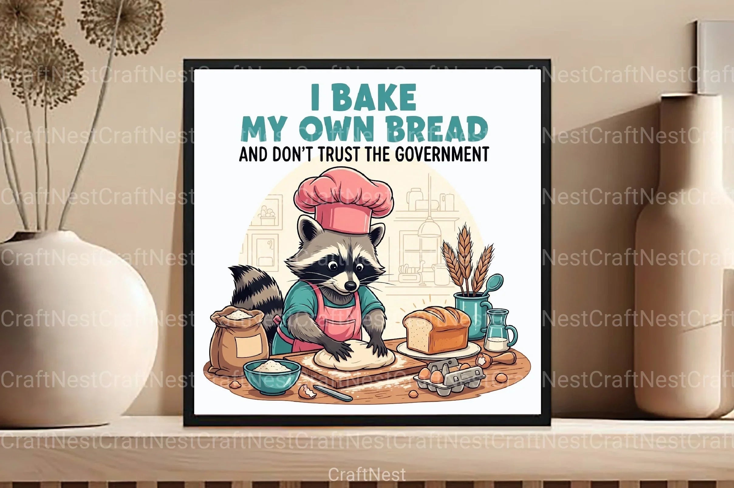 Funny Raccoon Bakery Clipart Bundle - CraftNest - Digital Crafting and Art