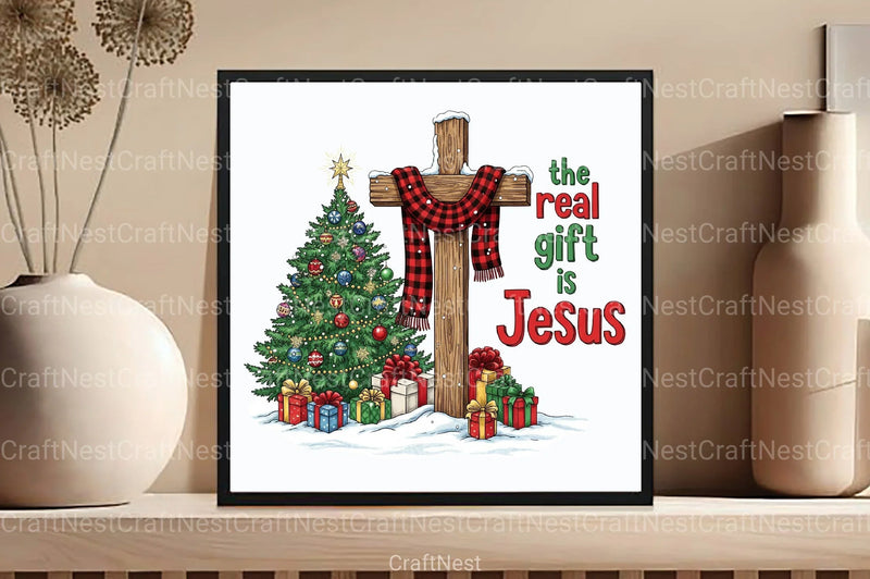 Real Gift Jesus Christmas Clipart Bundle - CraftNest - Digital Crafting and Art