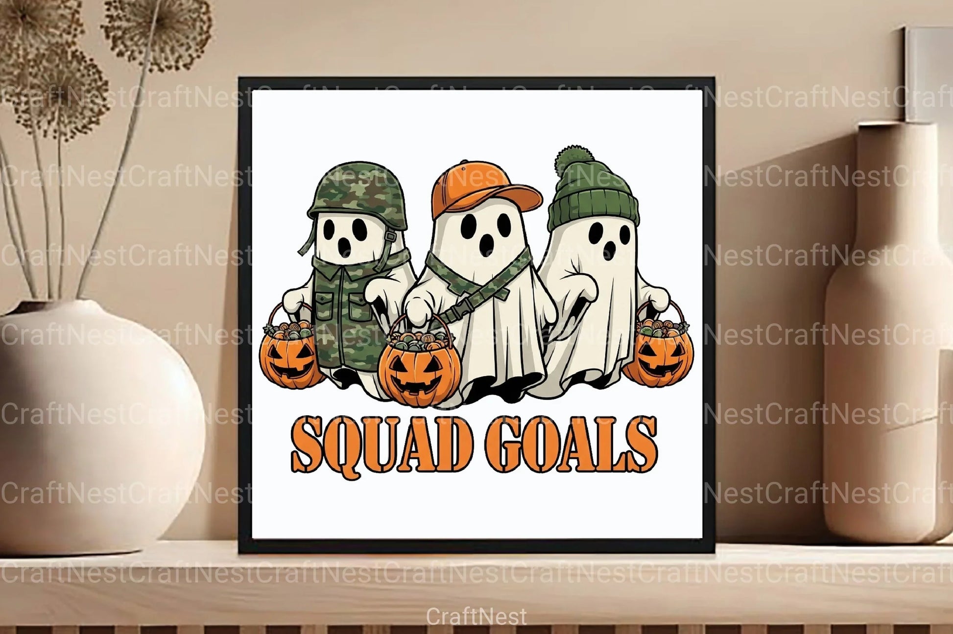 Camo Ghosts Halloween Clipart Bundle - CraftNest - Digital Crafting and Art