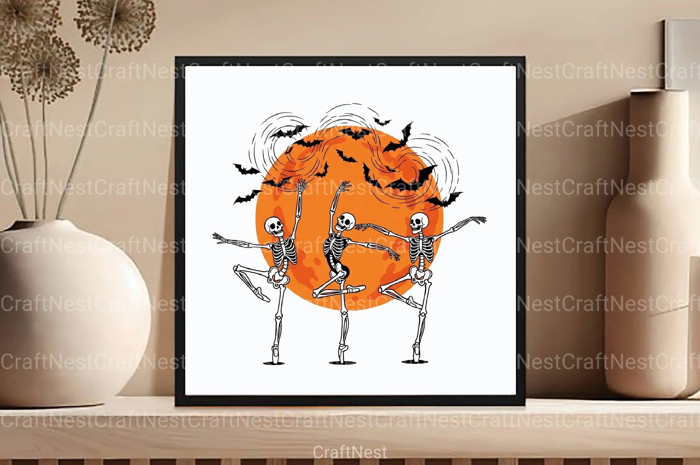 Halloween Skeleton Dance Clipart Bundle - CraftNest - Digital Crafting and Art
