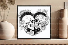 Love Skull Halloween Clipart Bundle - CraftNest - Digital Crafting and Art