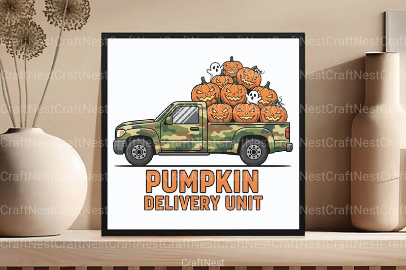 Camo Truck Halloween Clipart Bundle - CraftNest - Digital Crafting and Art