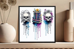 Floral Skulls & Books Clipart Bundle - CraftNest - Digital Crafting and Art