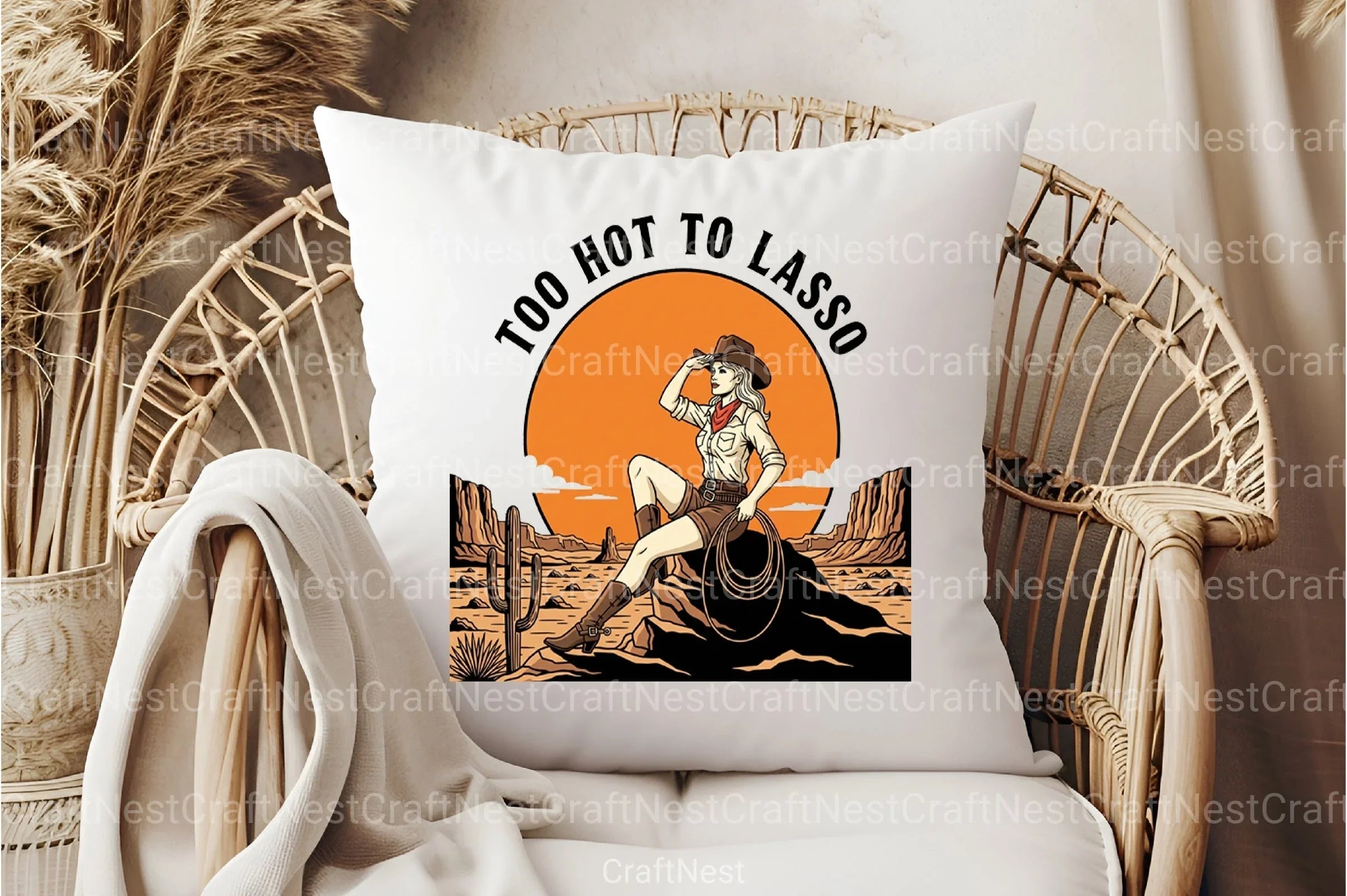 Retro Cowgirl Clipart Bundle: Too Hot to Lasso - CraftNest - Digital Crafting and Art