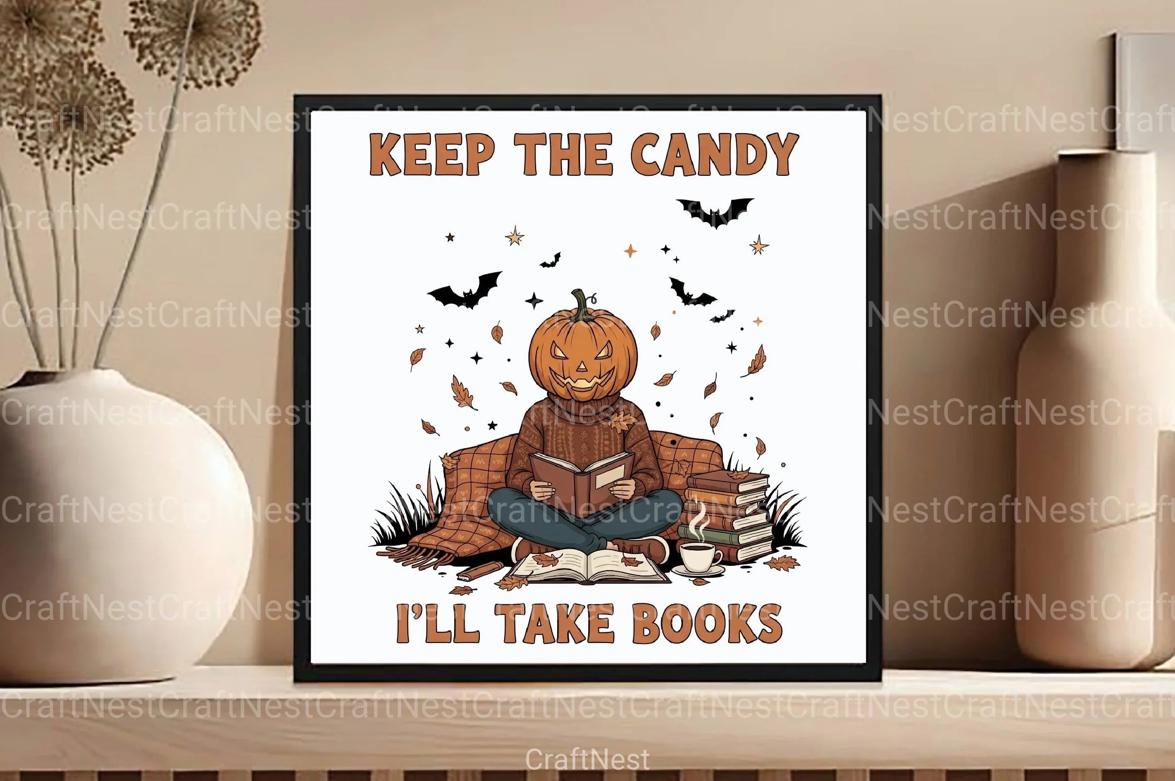 Halloween Pumpkin Ghost Book Lover Clipart Bundle - CraftNest - Digital Crafting and Art
