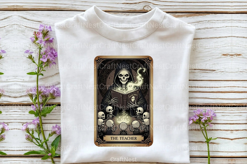 Teacher Halloween Tarot Card Clipart Bundle - CraftNest - Digital Crafting and Art